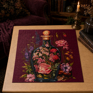 Enchanted Floral Potion Puzzle Fantasy Botanical