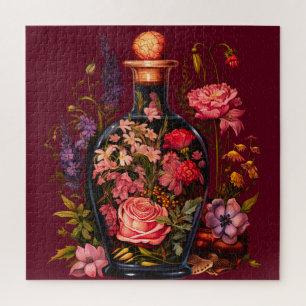 Enchanted Floral Potion Puzzle   Fantasy Botanical