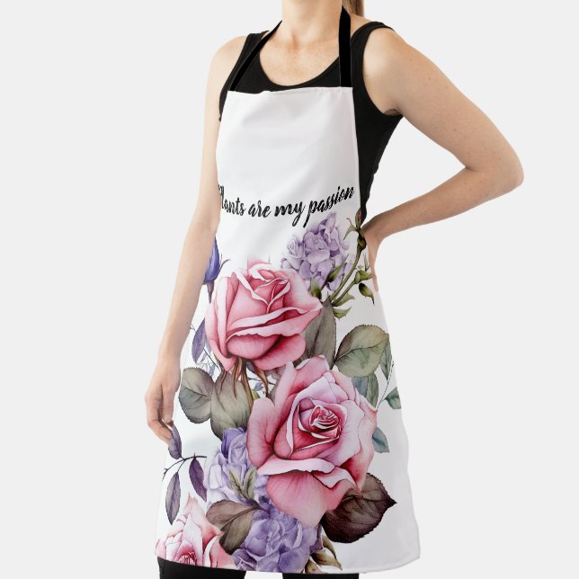 🌸 Enchanted Floral Stag Apron 🌸 (Insitu)