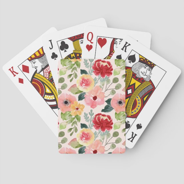 Enchanted Floral vintage Playing Cards (Back)
