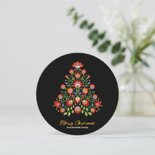 Enchanted Florals: A Folklore-Inspired Christmas Holiday Card
