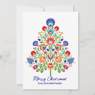 Enchanted Florals: A Yuletide Tapestry of Folklore Holiday Card