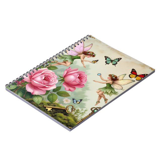 Enchanted Flroral Fairies Garden Notebook (Left Side)