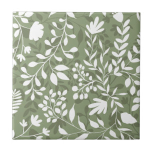 Enchanted Foliage Pretty Floral Garden HD Pattern Tile