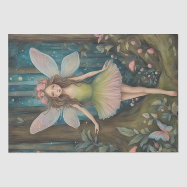 Enchanted Forest: A Whimsical Fairy Tale Decoupage Tissue Paper (Front)