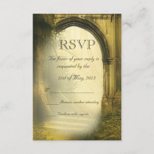 Enchanted Forest Arch Wedding RSVP Card