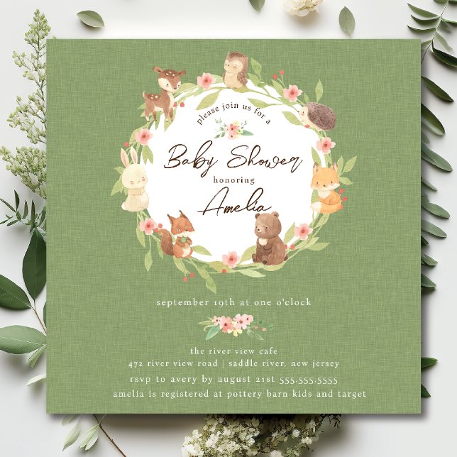 Enchanted Forest Baby Shower  Invitation (Creator Uploaded)