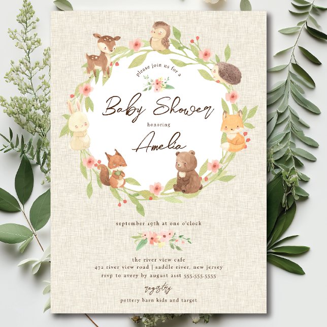Enchanted Forest Baby Shower  Invitation (Creator Uploaded)