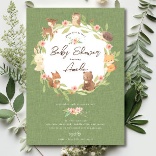 Enchanted Forest Baby Shower Invitation