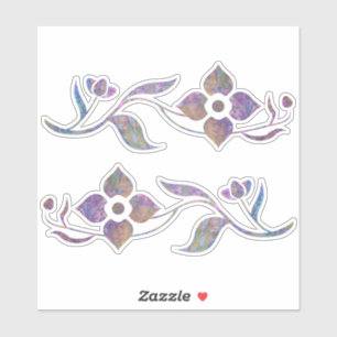 Enchanted Forest Batik Flowers Sticker