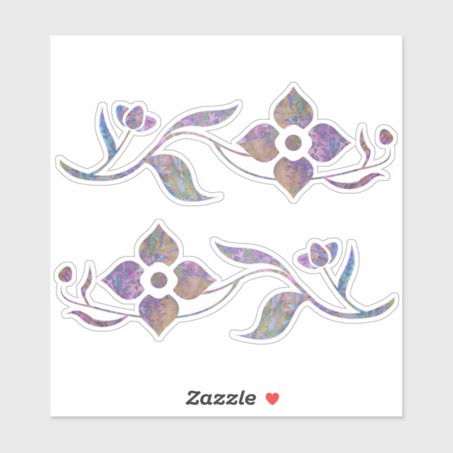 Enchanted Forest Batik Flowers Sticker (Sheet)