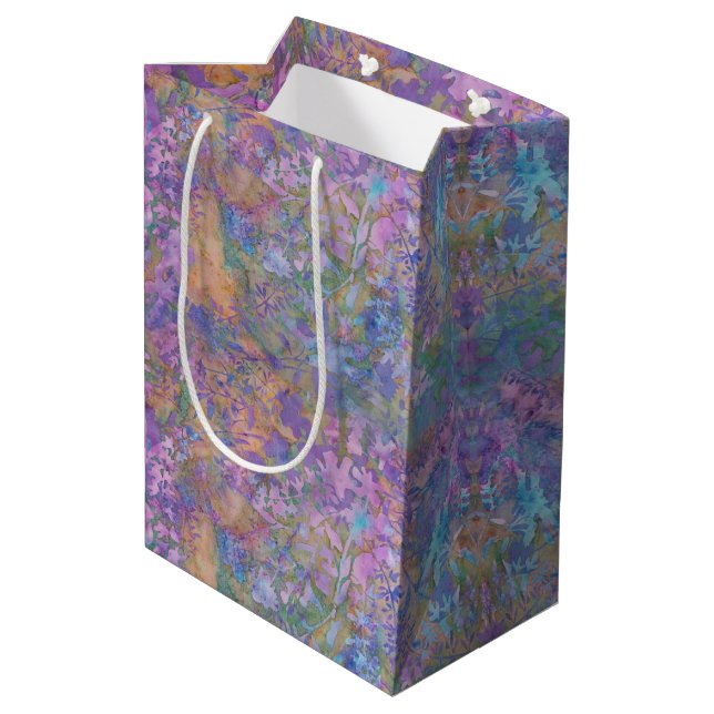 Enchanted Forest Batik Medium Gift Bag (Back Angled)