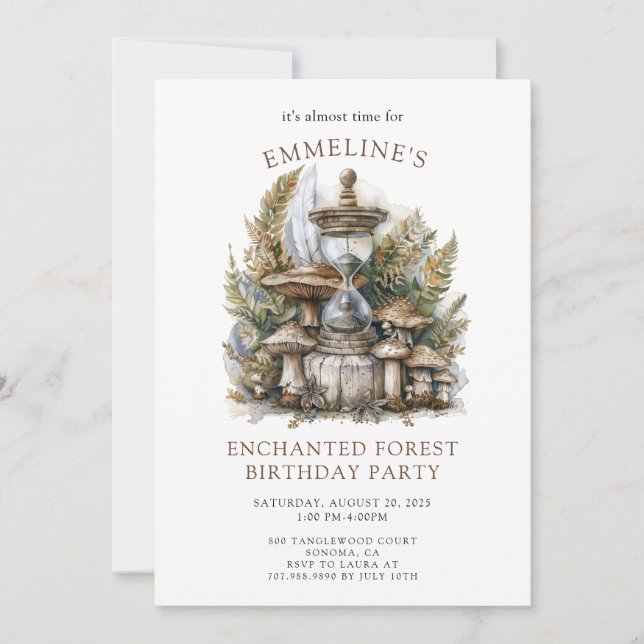 Enchanted Forest Birthday Invitation (Front)