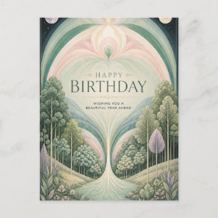 Enchanted Forest Birthday Sanctuary Postcard