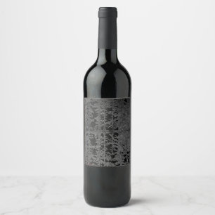 enchanted forest, black forest, black and white wine label