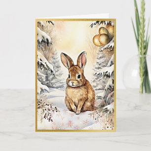 Enchanted Forest Bunny Greetings Card