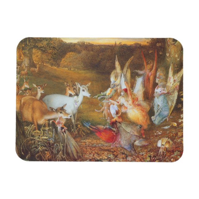 Enchanted Forest by artist John Anster Fitzgerald Magnet (Horizontal)