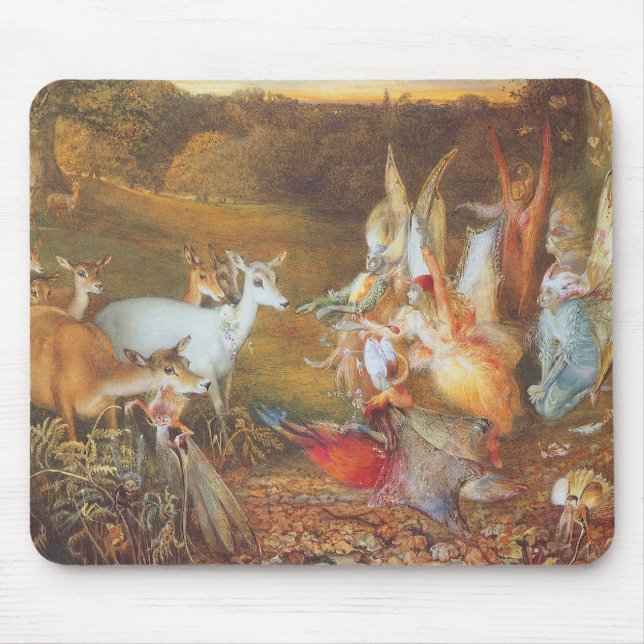 Enchanted Forest by artist John Anster Fitzgerald Mouse Mat (Front)