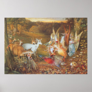 Enchanted Forest by artist John Anster Fitzgerald Poster