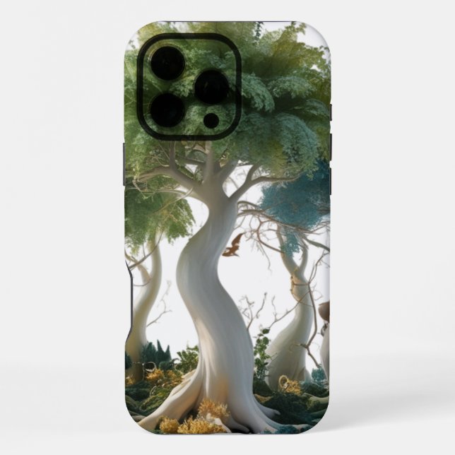 Enchanted Forest Canopy – Artistic iPhone 16 Pro  Case (Back)