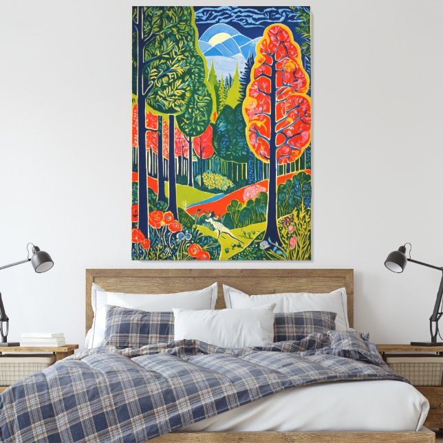  Enchanted Forest Canvas Print (Insitu(Bedroom))