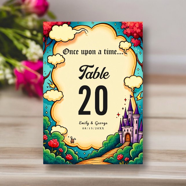 Enchanted Forest Castle Woodland Fairytale Wedding Table Number (Creator Uploaded)