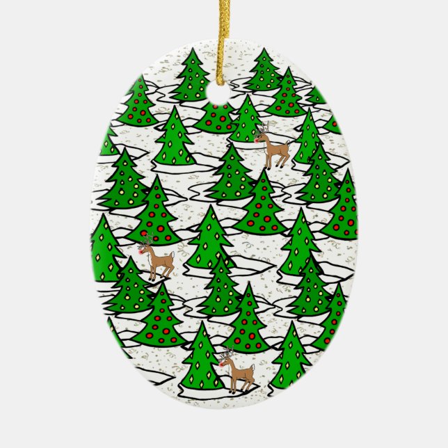 Enchanted Forest - Ceramic Tree Decoration (Front)