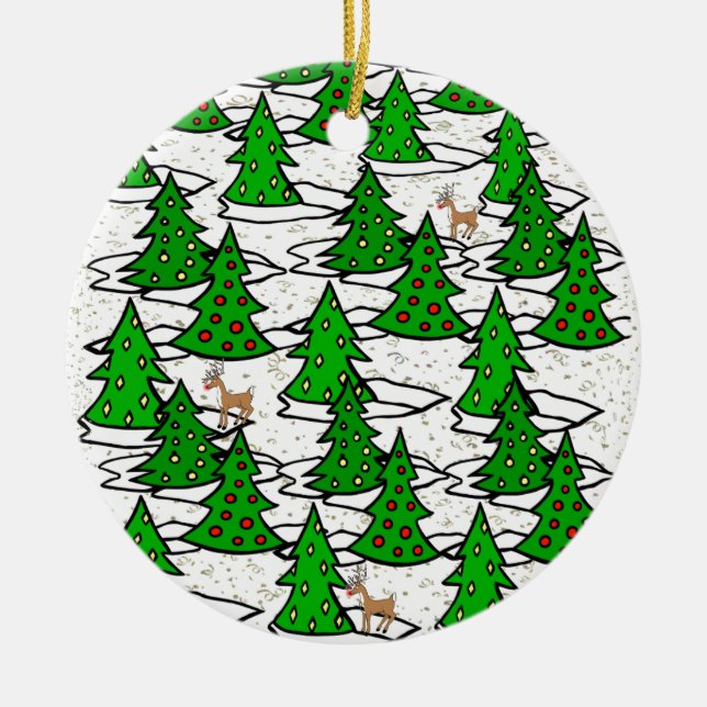 Enchanted Forest - Ceramic Tree Decoration (Front)