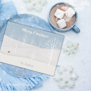 Enchanted Forest Christmas Day Holiday Card