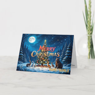 Enchanted Forest Christmas Tree Holiday Card