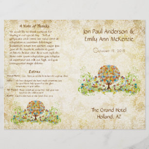 Enchanted Forest Circle of Love Wedding Program