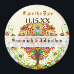 Enchanted Forest Circle of Love Wedding Tree Magnet<br><div class="desc">Mediaeval Renaissance Whimsical Flower Wildflower Bloom Romantic Tree Save the Date Magnets Tree Wedding Invitations for the Activists Nature Lover - -see more whimsical tree invitations Red Love Tree with Birds 5 x 7 Wedding Invitation With Swirls and Hearts - See More Whimsical Trees by Sandra- Green Swirl Love Tree...</div>