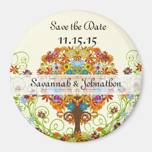 Enchanted Forest Circle of Love Wedding Tree Magnet