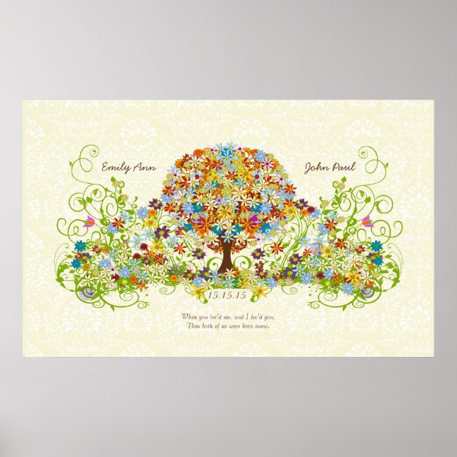 Enchanted Forest Circle of Love Wedding Tree Poster (Front)