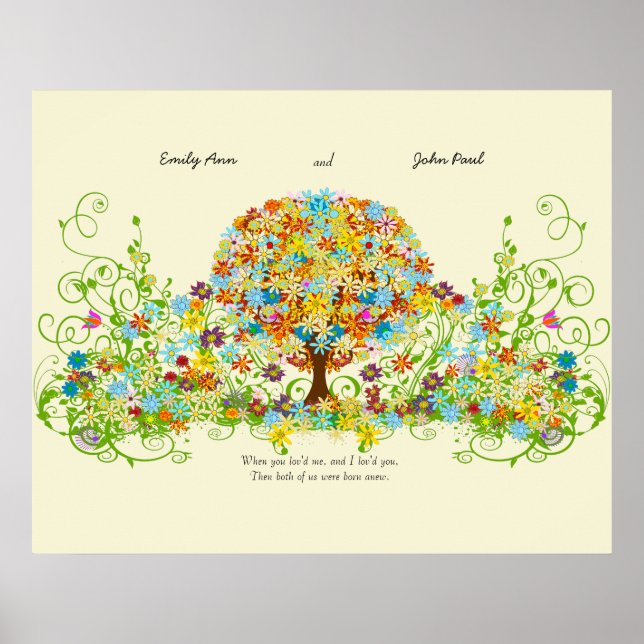 Enchanted Forest Circle of Love Wedding Tree Poster (Front)