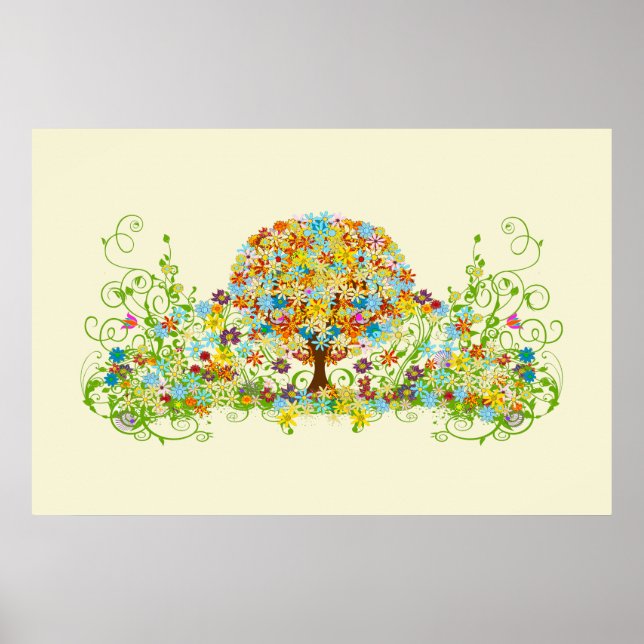 Enchanted Forest Circle of Love Wedding Tree Poster (Front)