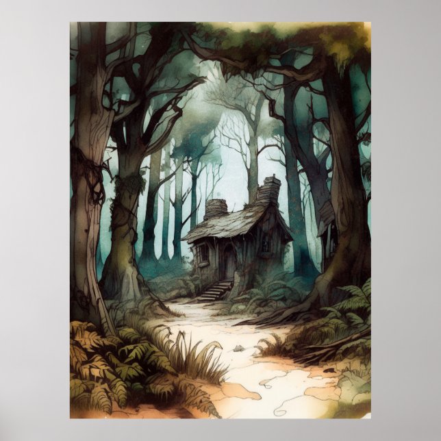 Enchanted Forest Cottage Poster (Front)