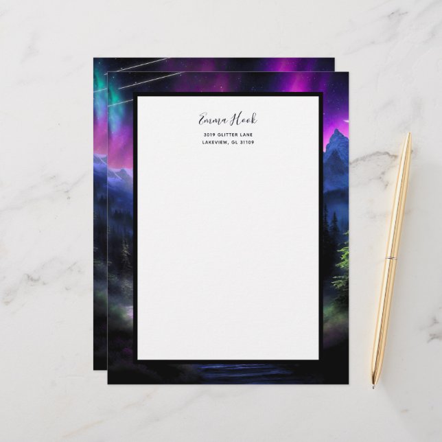 Enchanted Forest Custom Letterhead (Front/Back In Situ)