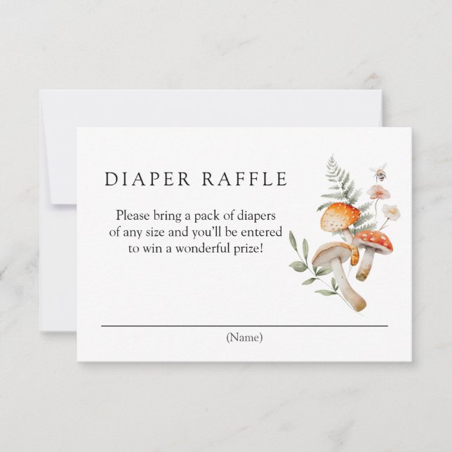 Enchanted Forest Diaper Raffle Enclosure Card (Front)
