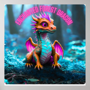Enchanted Forest Dragon Poster