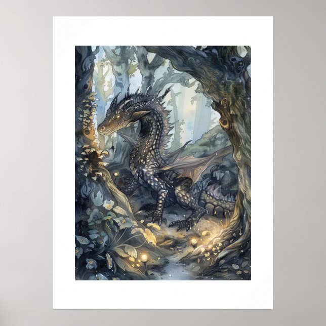 Enchanted Forest Dragon Poster (Front)