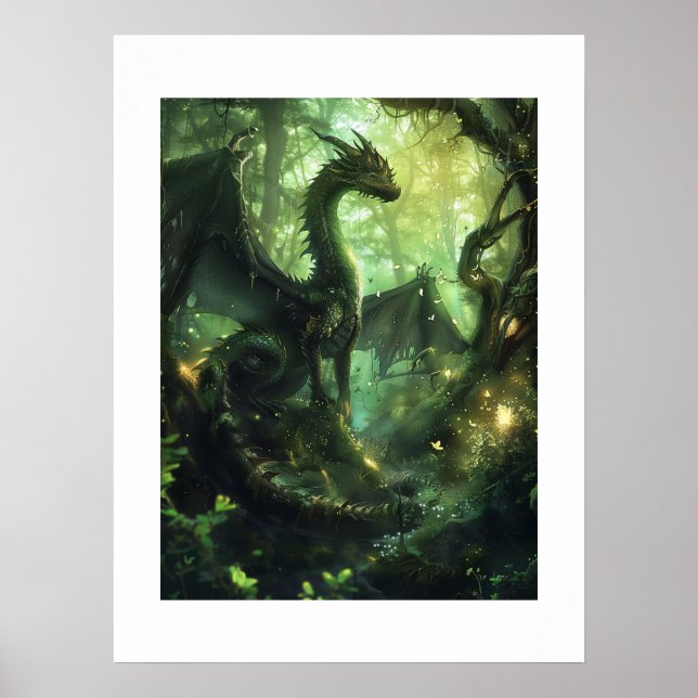 Enchanted Forest Dragon Poster (Front)