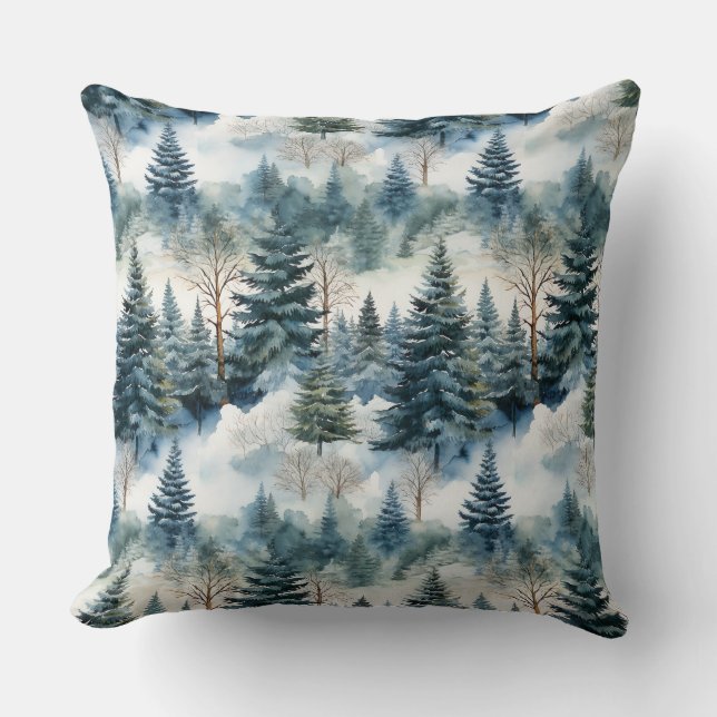 Enchanted Forest Dream Throw Pillow (Front)