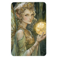 Enchanted Forest Elf Maiden With Crystal Ball