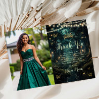 Enchanted Forest Emerald Green Quinceañera Photo