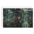 Enchanted Forest Emerald Green Quinceanera Program