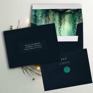 Enchanted Forest Fairies Garden Monograms Wedding Envelope