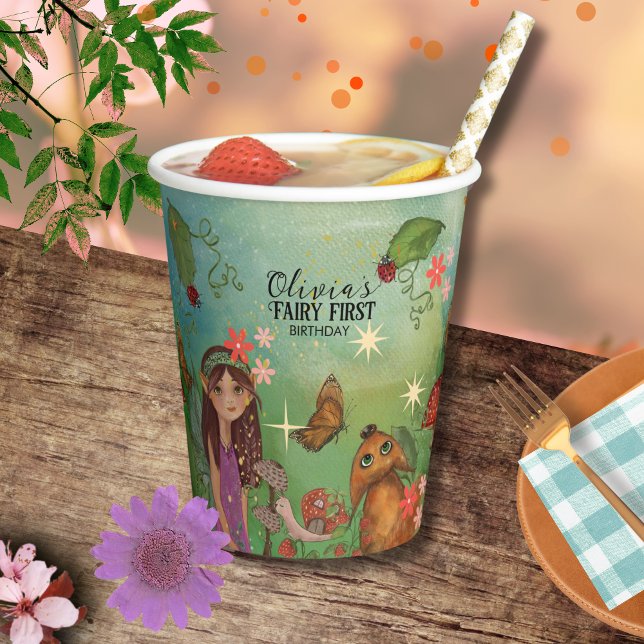 Enchanted Forest Fairy 1st Birthday Drink Cups (Enchanted Forest Fairy 1st Birthday Drink Cups)