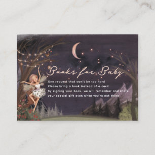 Enchanted Forest Fairy Baby Shower Book Request Enclosure Card