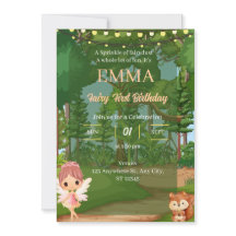 Enchanted Forest Fairy Birthday Invitation